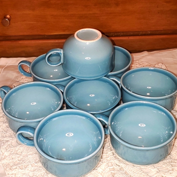 Vintage Ceramic Coffee Cups Set (8) - Picture 3 of 12